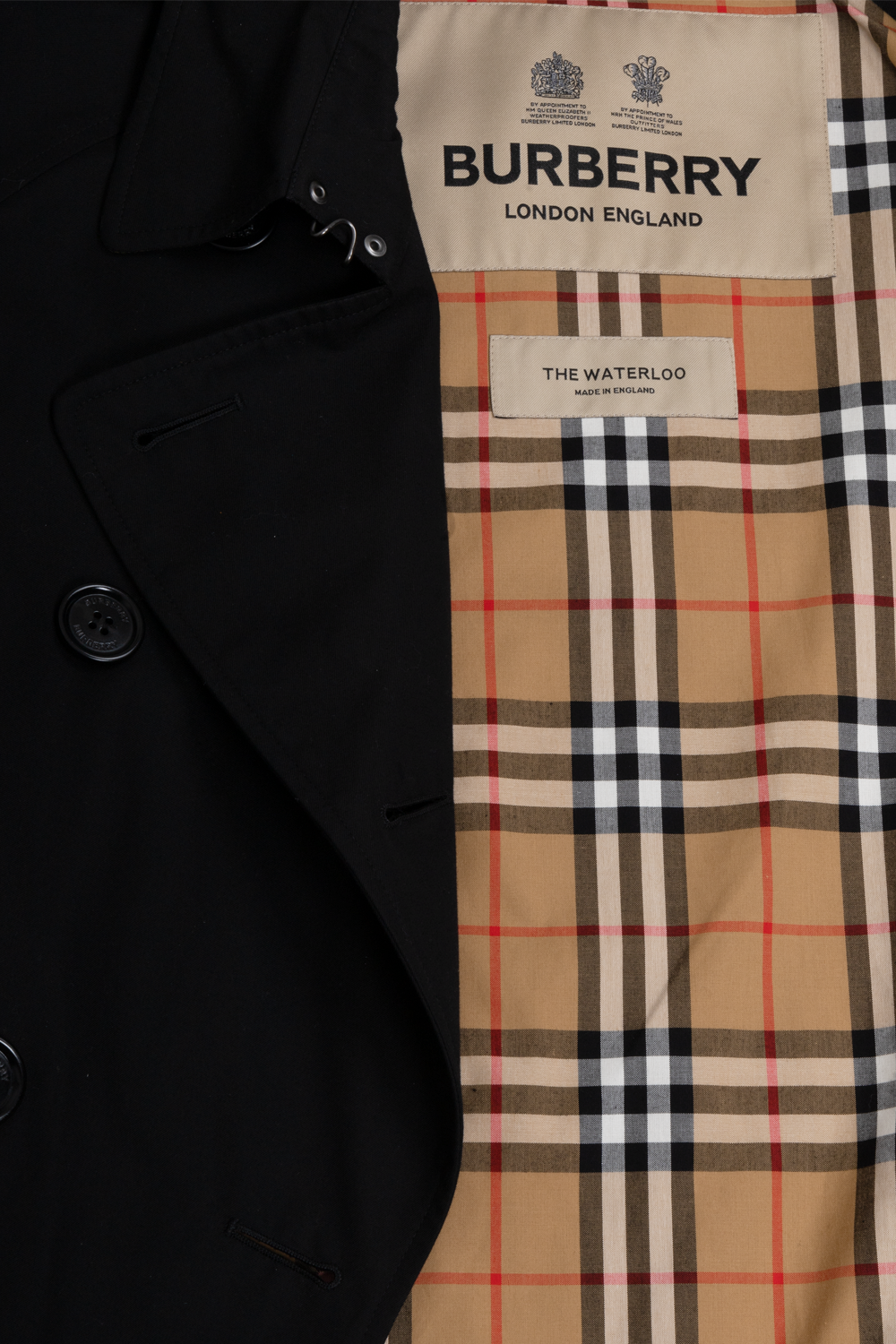 BURBERRY Trench-coat ceinturé Waterloo Noir