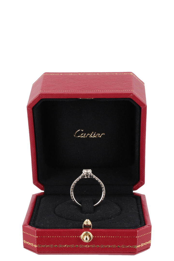 CARTIER Bague Solitaire Diamant 1895 Platine 950