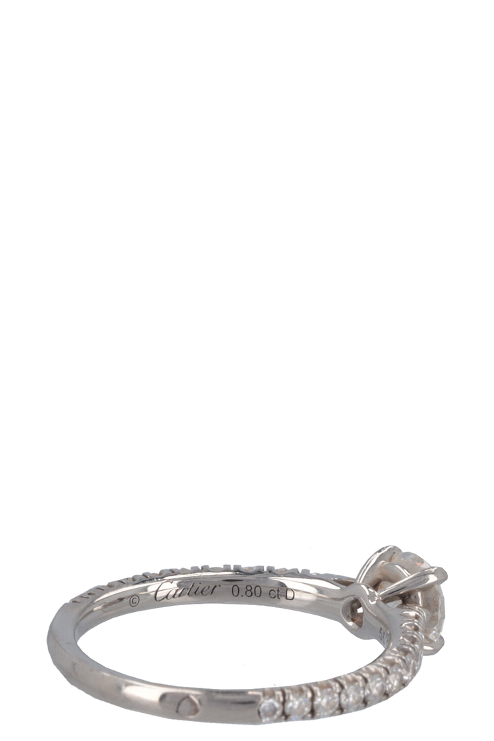 CARTIER Bague Solitaire Diamant 1895 Platine 950