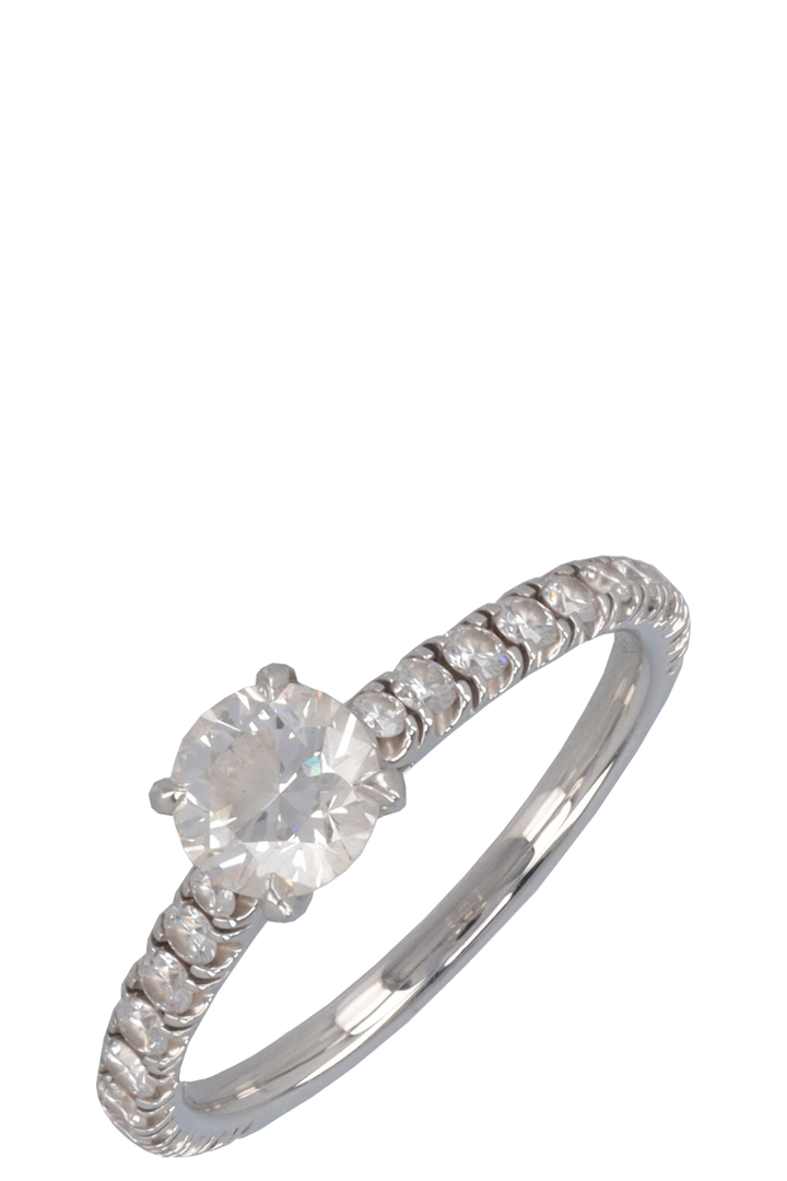 CARTIER Diamond Solitaire 1895 Ring 950 Platin