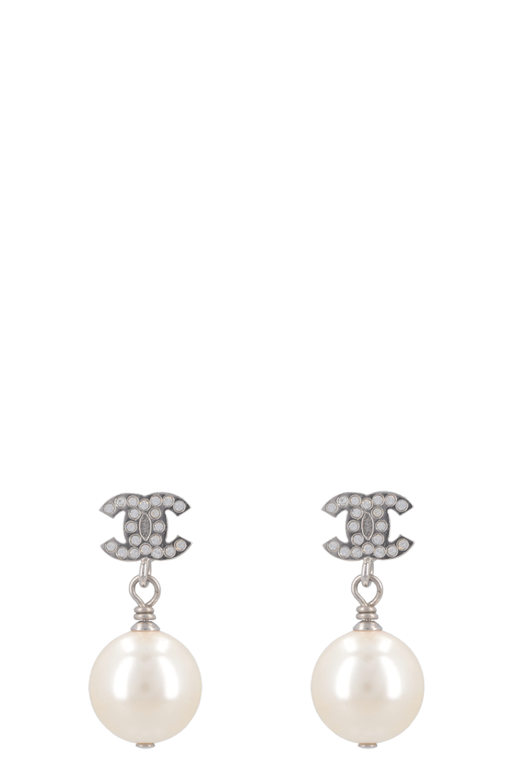 CHANEL CC Pearl Drop Earrings