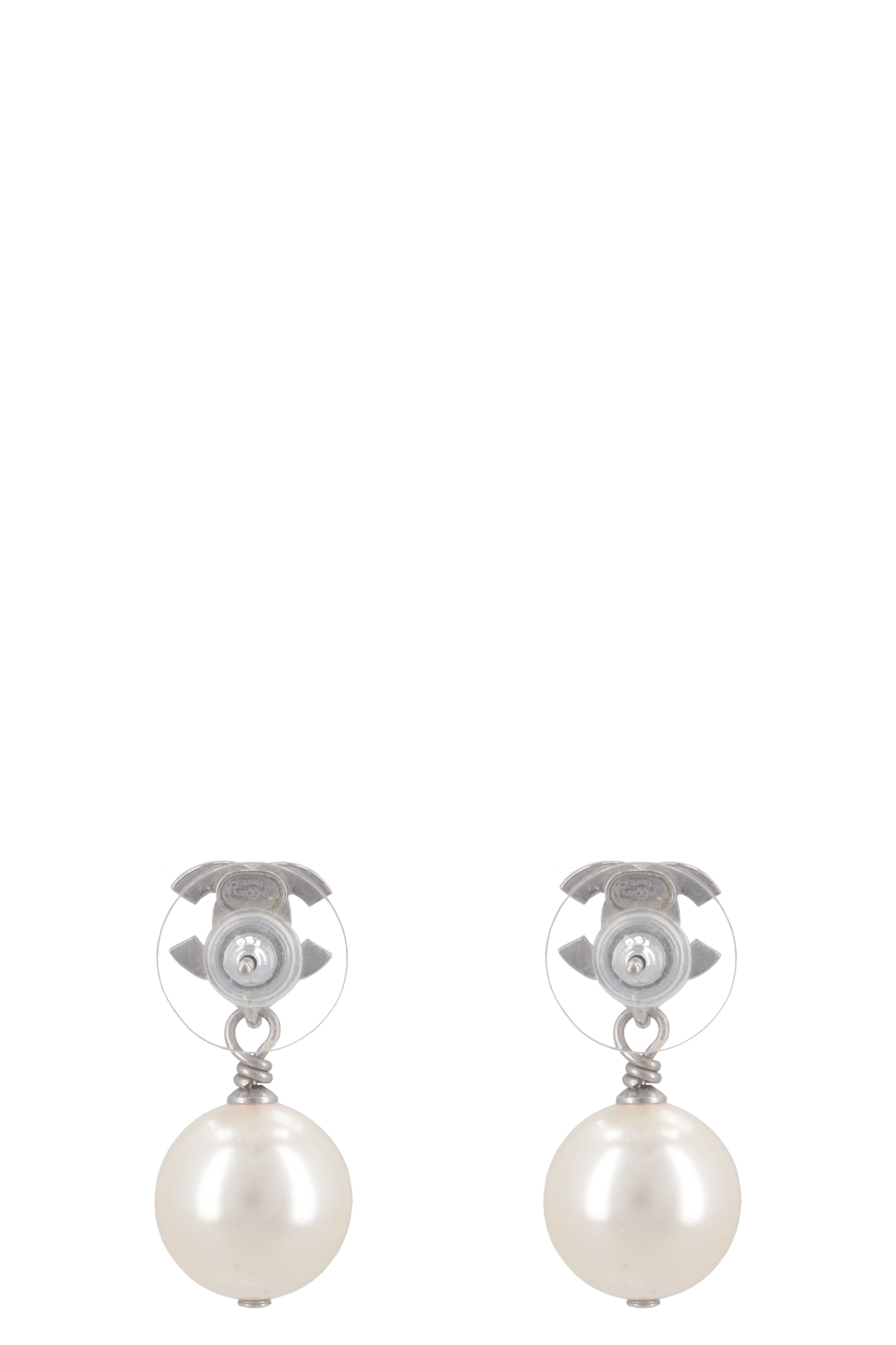 CHANEL CC Boucles d'oreilles pendantes en perles