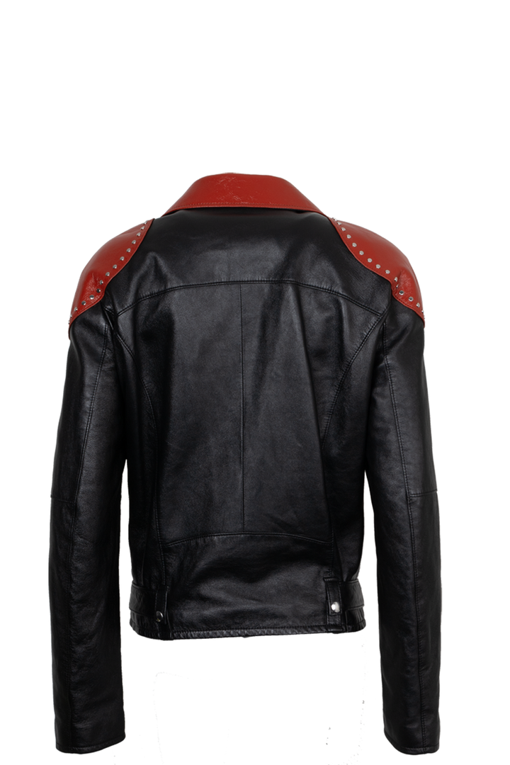 CELINE Jacket Leather Black Red