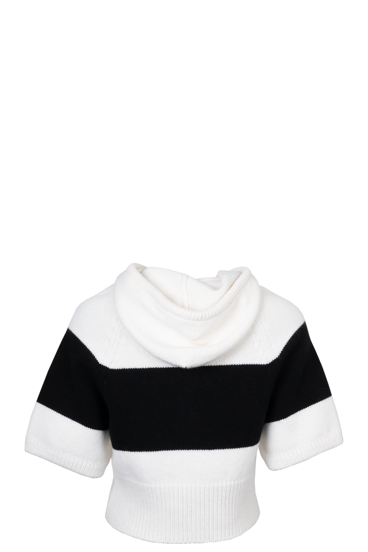 CHRISTIAN DIOR 8 Knit Top Black White