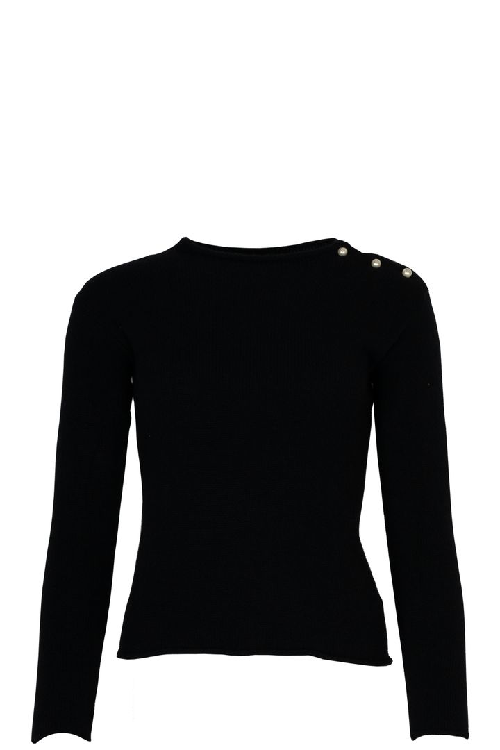 CHRISTIAN DIOR Buttoned Knit Black Cashmere