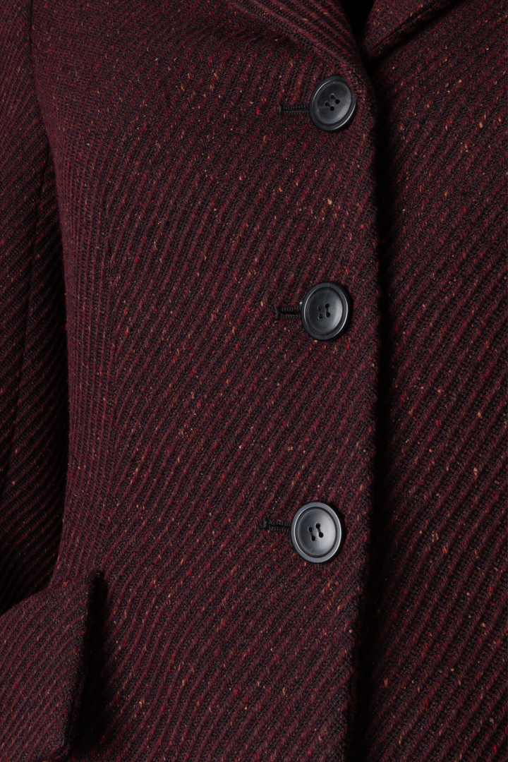 CHRISTIAN DIOR 30 Montaigne Bar Jacket Tweed Bordeaux