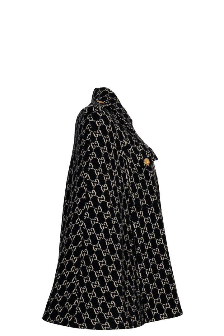 GUCCI GG Supreme Cape Laine Noir Blanc