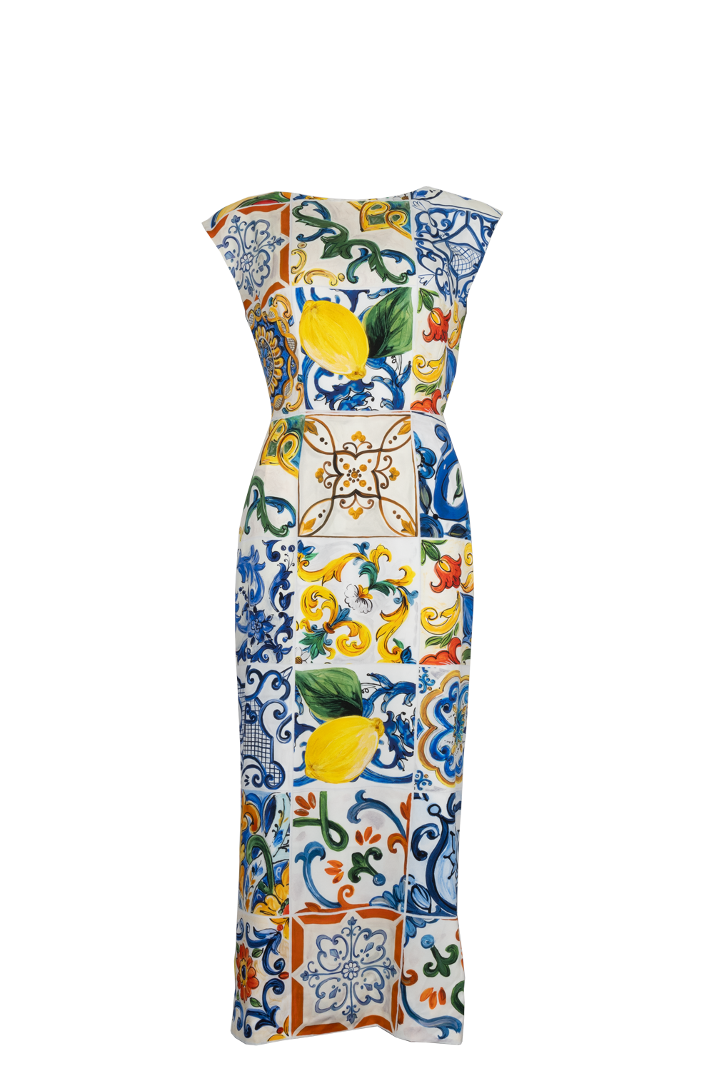 DOLCE&GABBANA Lemon Dress Silk Multicolor