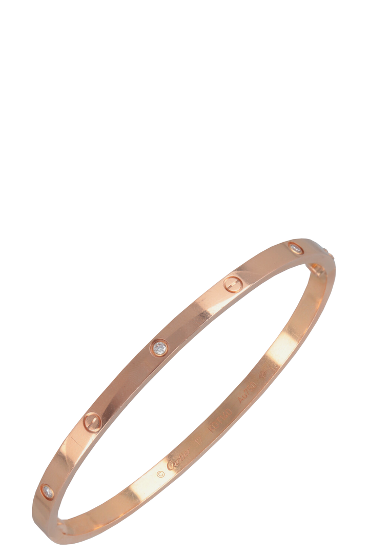 CARTIER Love Bracelet 18 Karat Rosegold Diamonds