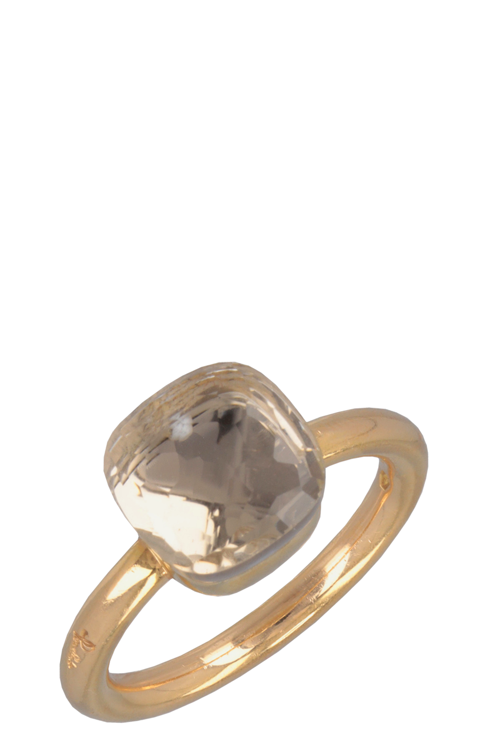 POMELLATO Classic Nudo Ring 18k Rosegold White Topaz