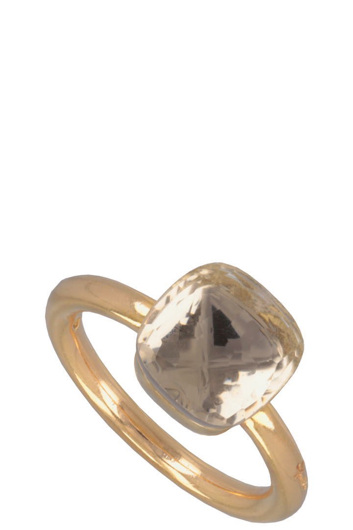 POMELLATO Classic Nudo Ring 18k Rosegold White Topaz