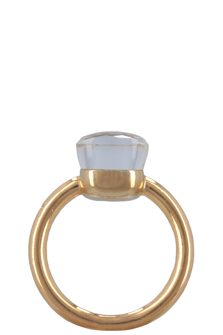 POMELLATO Classic Nudo Ring 18k Rosegold White Topaz