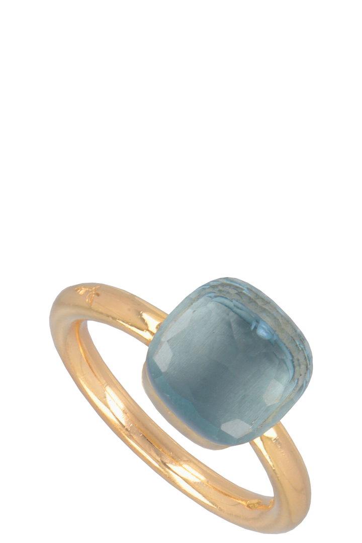 POMELLATO Classic Nudo Ring 18k Rosegold Sky Blue Topaz