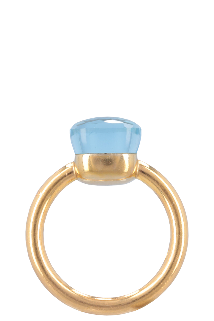 POMELLATO Classic Nudo Ring 18k Rosegold Sky Blue Topaz