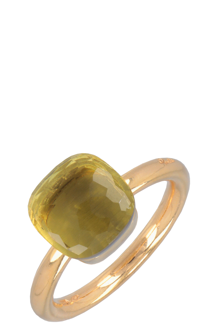 POMELLATO Classic Nudo Ring 18k Rosegold Lemon Quartz