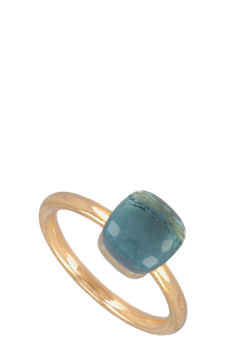 POMELLATO Petit Nudo Ring 18k Rosegold Sky Blue Topaz