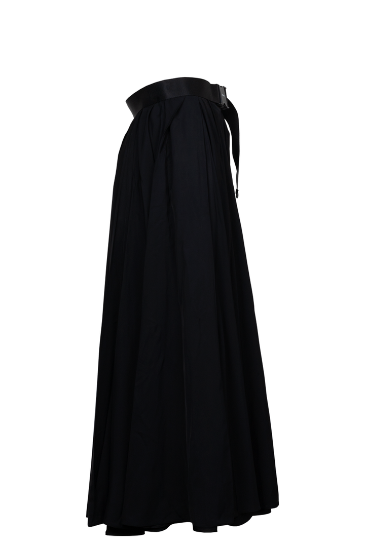 PRADA Re-Nylon Pleated Belted Skirt Black