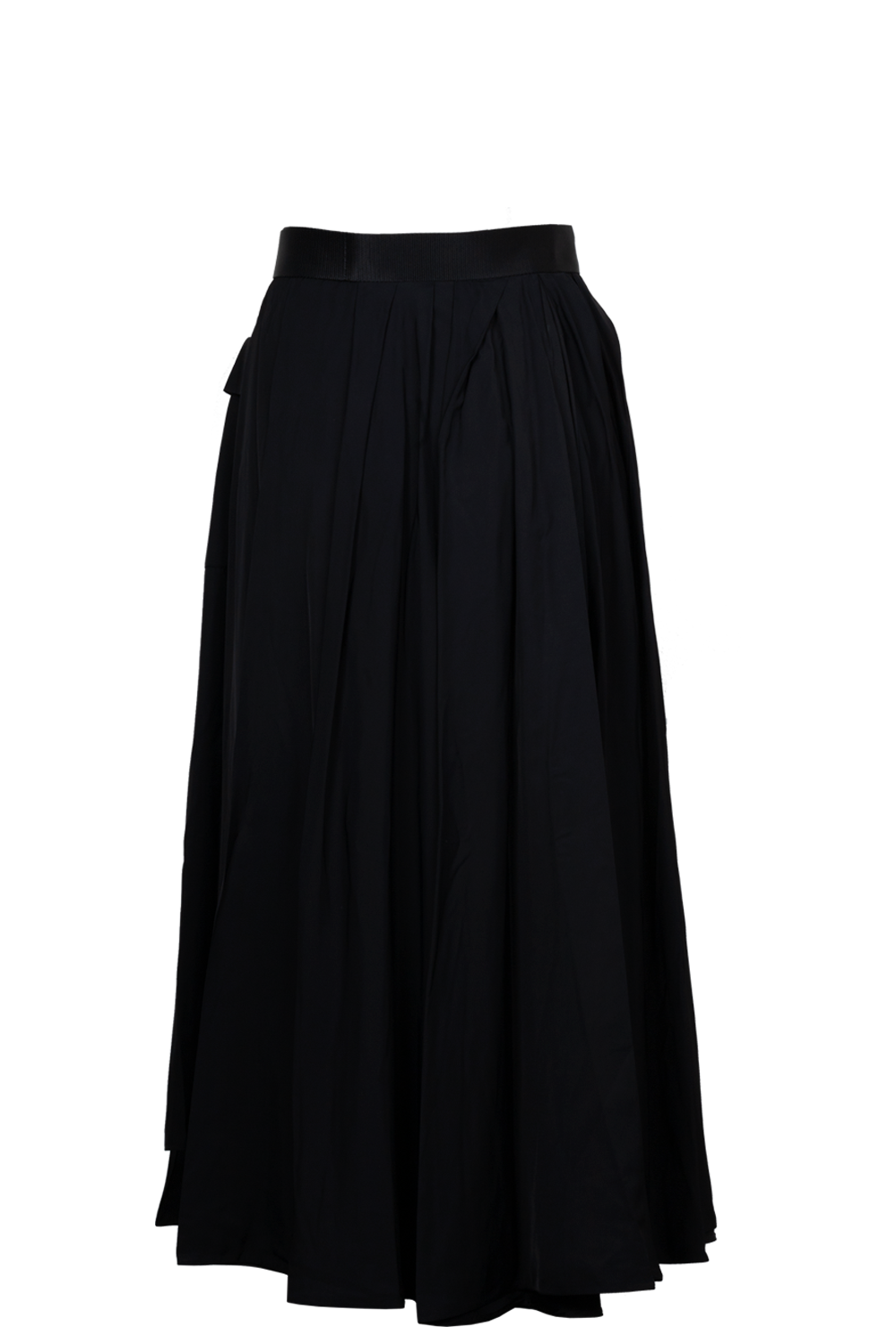 PRADA Re-Nylon Pleated Belted Skirt Black