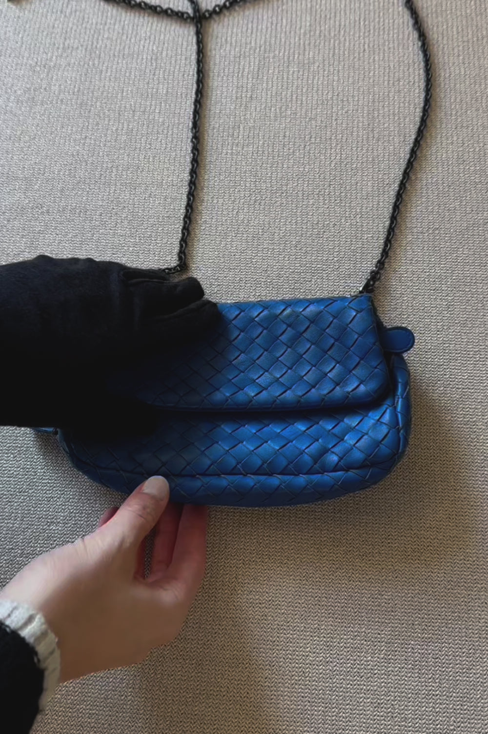 BOTTEGA VENETA Mini Bag Intrecciato Blue