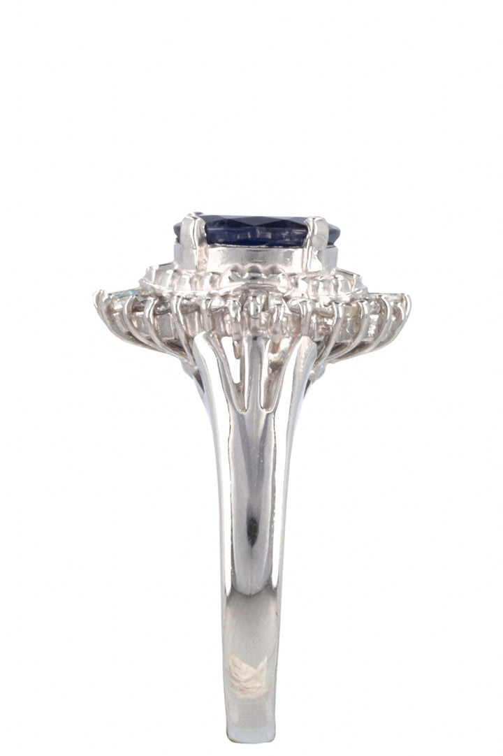 VINTAGE JEWELRY Ring Sapphire Diamond Platinum