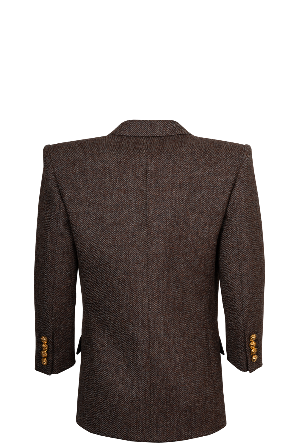 SAINT LAURENT Veste Blazer Laine Marron