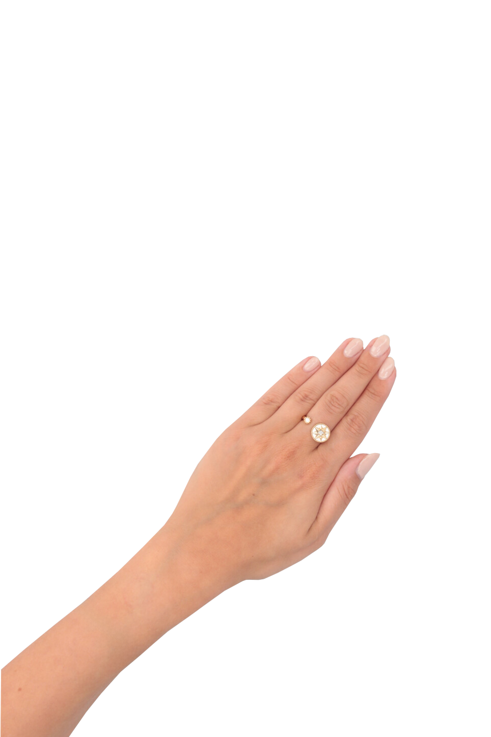 CHRISTIAN DIOR Ring Rose des Vents Mother of Pearls Gold