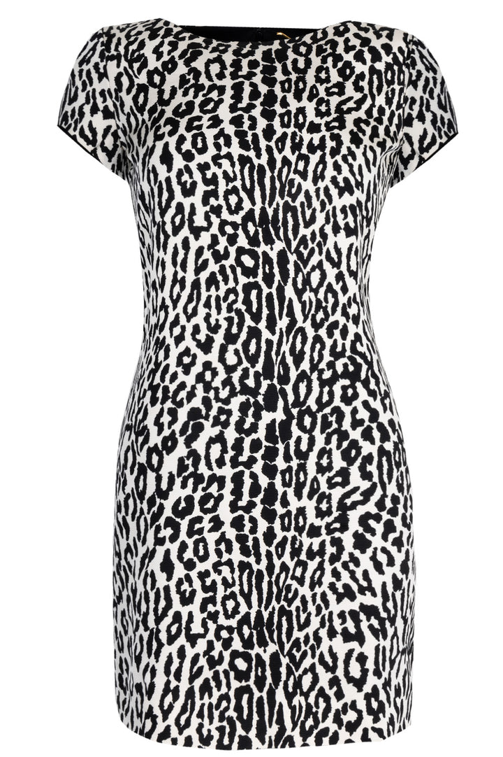 SAINT LAURENT Dress Cheetah Black White