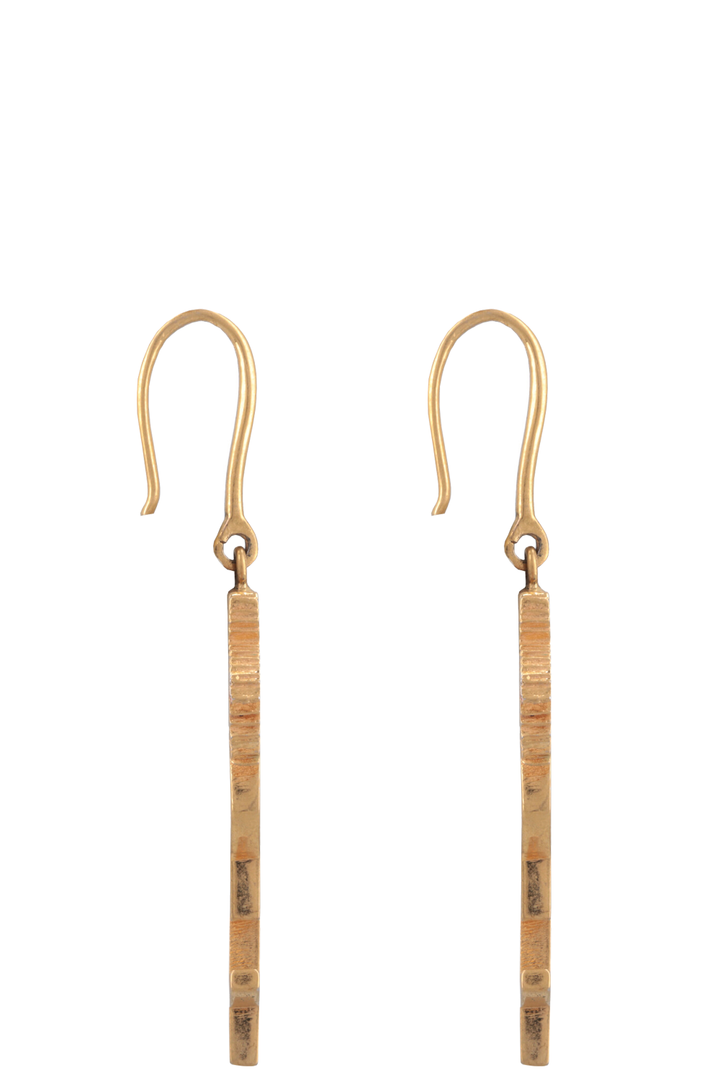 SAINT LAURENT Cassandre Palm Earrings Gold