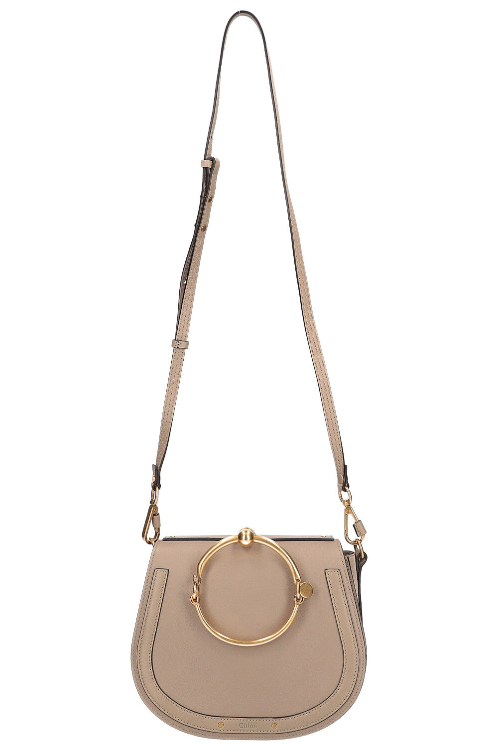 Chloé Chloe Medium Nile Bag in Grey Leather Brown Beige ref.622878