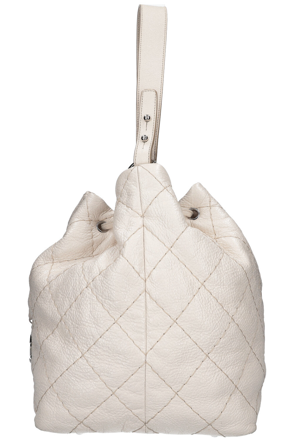 Chanel 2017 Calfskin Gabrielle Bucket Bag  White Bucket Bags Handbags   CHA184363  The RealReal