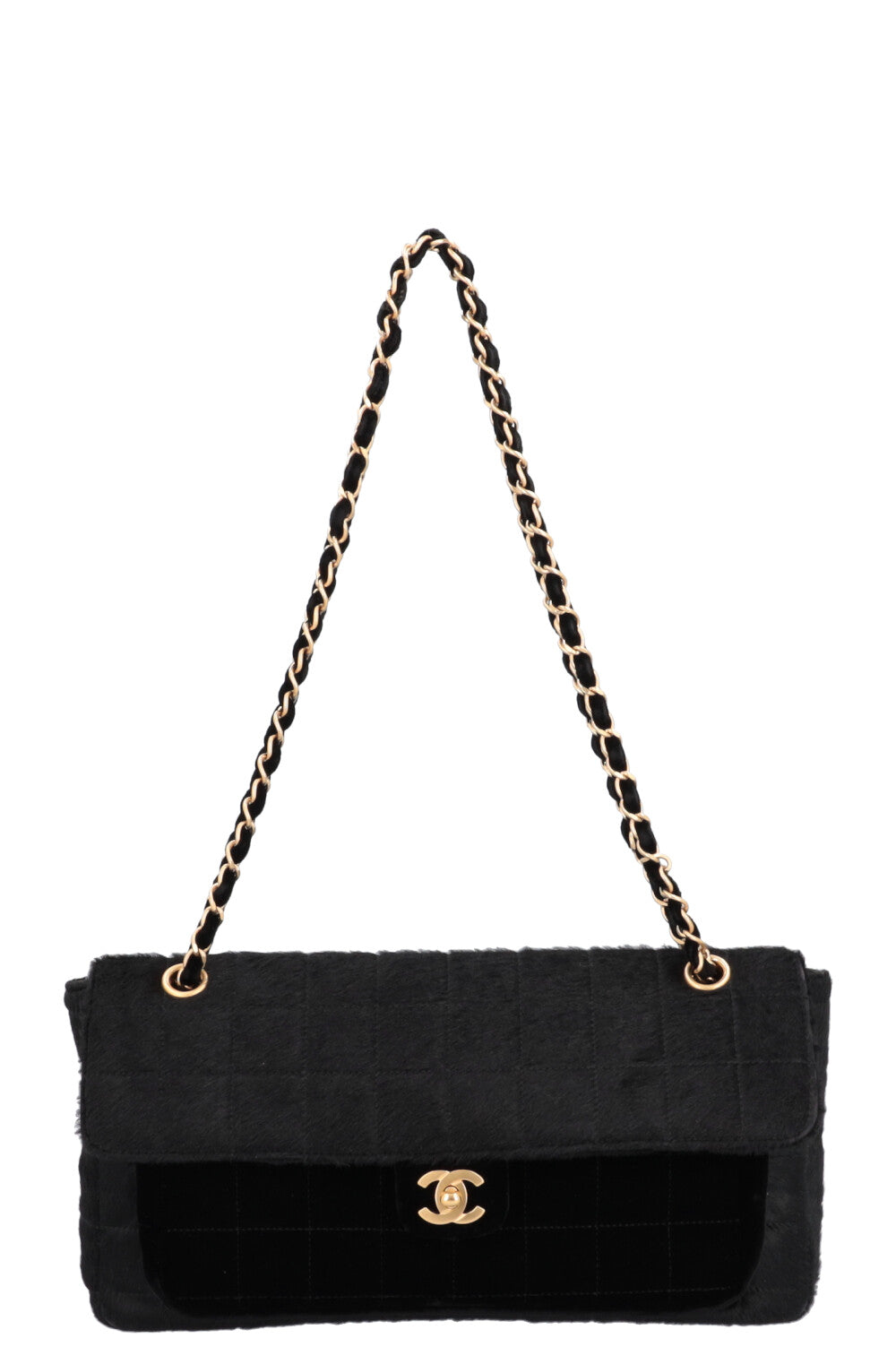 Chanel Square Quilted Chocolate Bar Mini Flap Black  STYLISHTOP