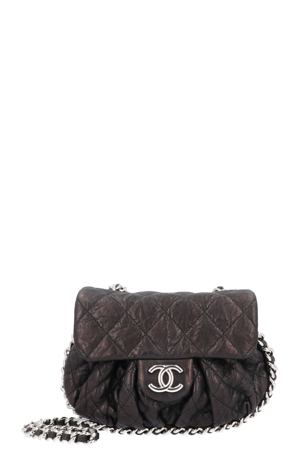 CHANEL Chain Around Black Aged Calfskin Medium Flap Bag  SHW Womens  Fashion Bags  Wallets Crossbody Bags on Carousell