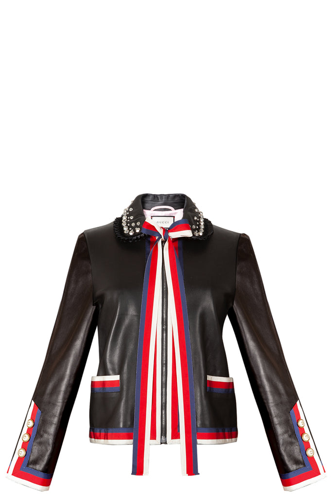 Gucci 2017 Hollywood Leather Bomber Jacket · INTO