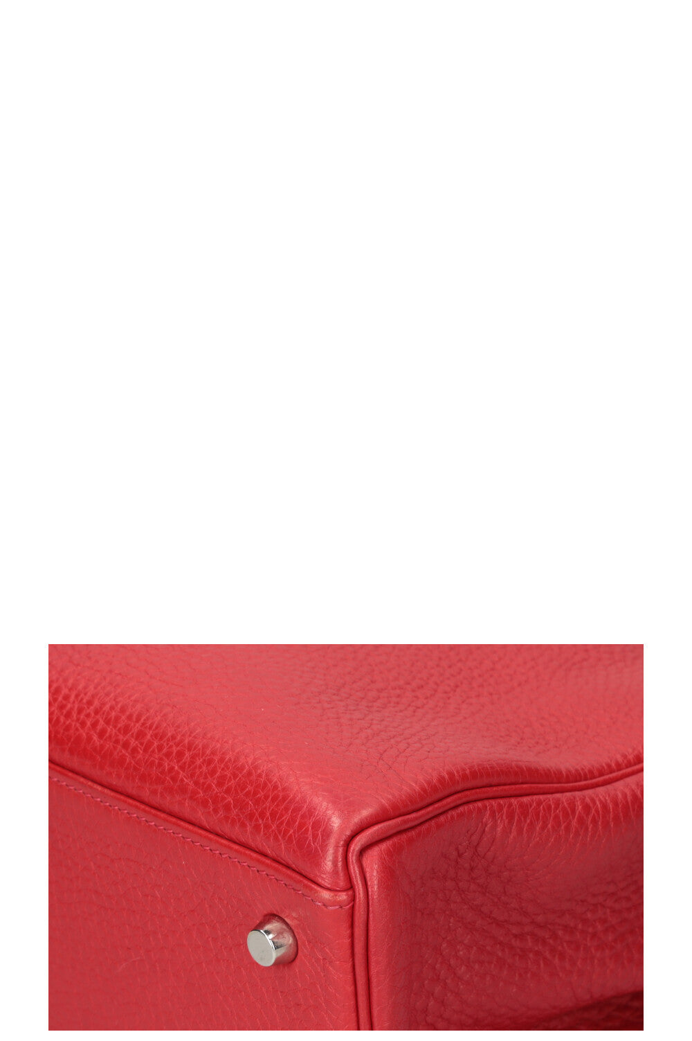 HERMÈS Sac Kelly 35 Palladium Hardware Togo Rouge