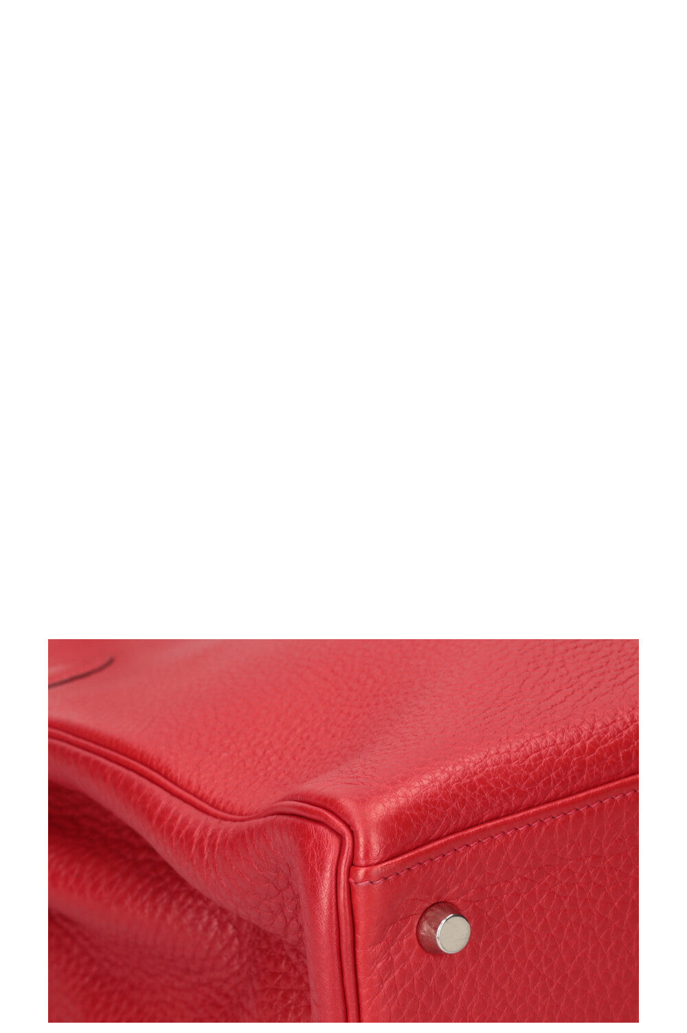 HERMÈS Sac Kelly 35 Palladium Hardware Togo Rouge