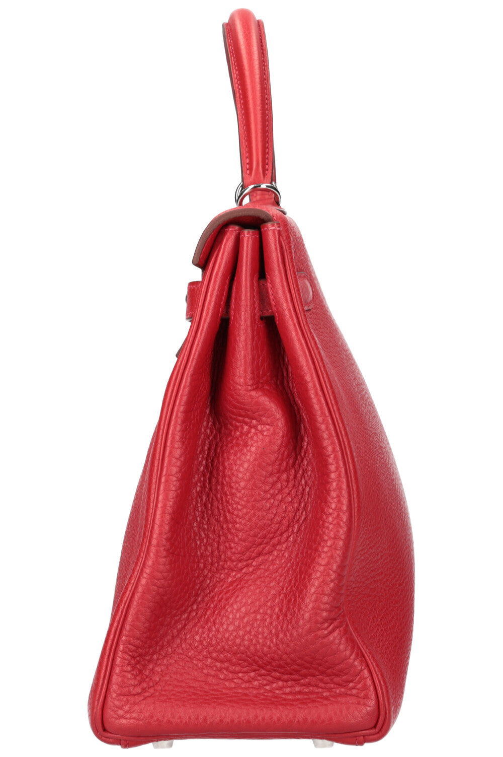 HERMÈS Sac Kelly 35 Palladium Hardware Togo Rouge