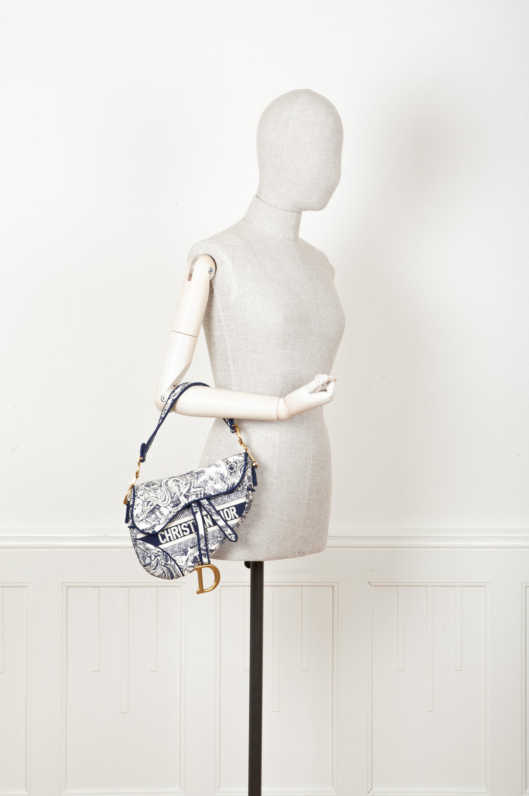 CHRISTIAN DIOR Saddle Bag Toile de Jouy