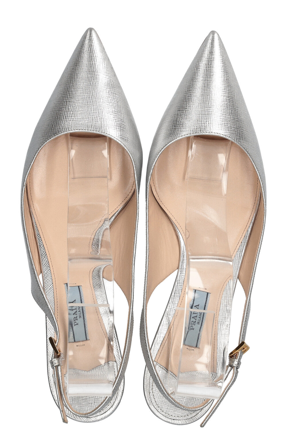 PRADA Kitten Heels Silver