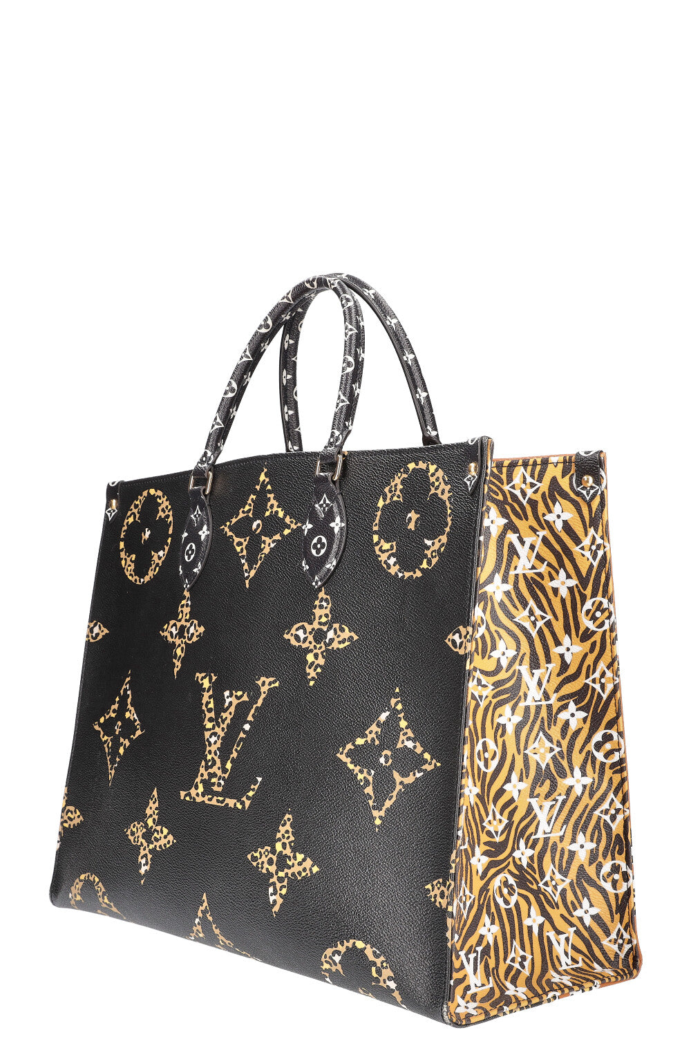 Onthego Louis Vuitton In the Jungle Black White Leopard print