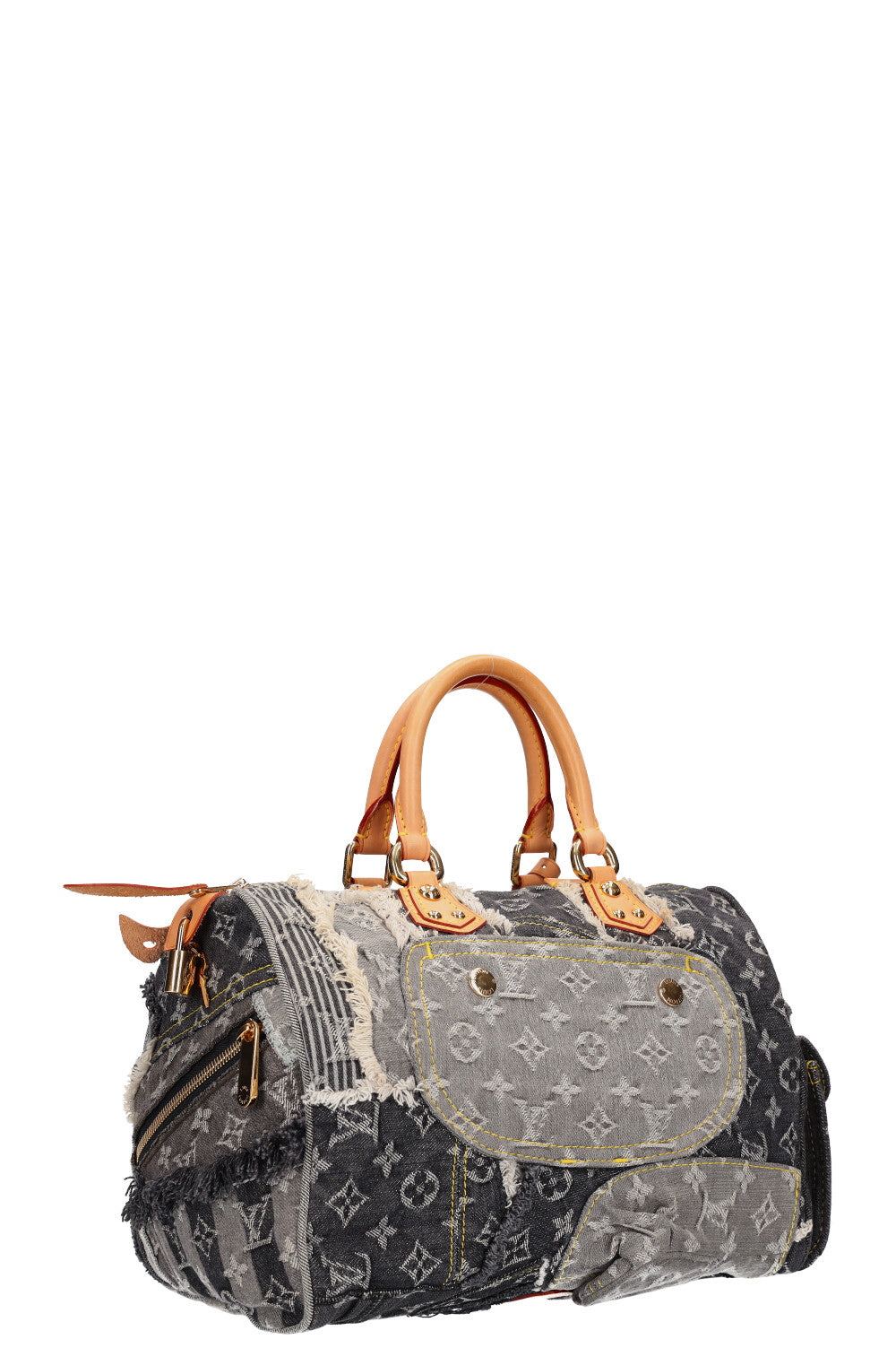 Shop Louis Vuitton SPEEDY Monogram Casual Style Calfskin Denim 2WAY Leather  by charoten