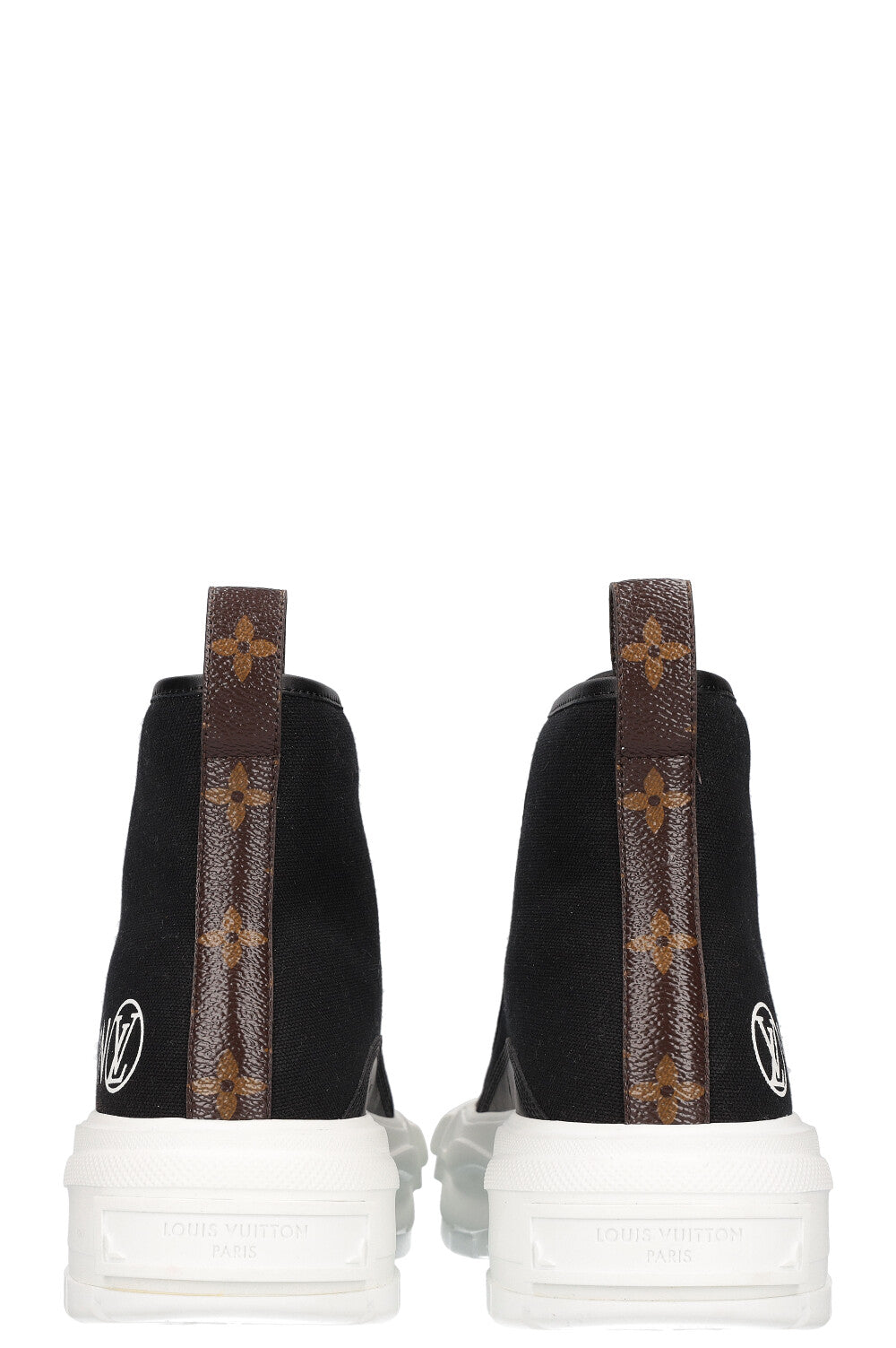 Louis Vuitton LV Squad Sneaker Boots Monogram Iridescent Mesh Black / SZ 39