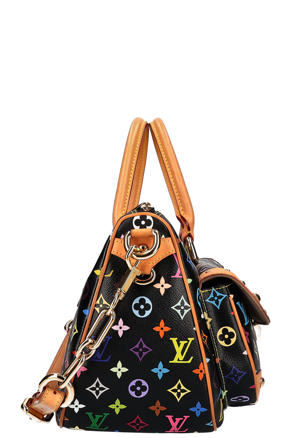 Louis Vuitton x Murakami Rita White Multicolor Monogram Leather Shoulder Bag